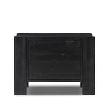 Beauty in simplicity. A clean cube of aged black-finished pine can be styled into a wide range of styles and spaces Amethyst Home provides interior design, new home construction design consulting, vintage area rugs, and lighting in the Portland metro area.