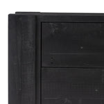 Beauty in simplicity. A clean cube of aged black-finished pine can be styled into a wide range of styles and spaces Amethyst Home provides interior design, new home construction design consulting, vintage area rugs, and lighting in the San Diego metro area.