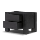 Beauty in simplicity. A clean cube of aged black-finished pine can be styled into a wide range of styles and spaces Amethyst Home provides interior design, new home construction design consulting, vintage area rugs, and lighting in the Winter Garden metro area.