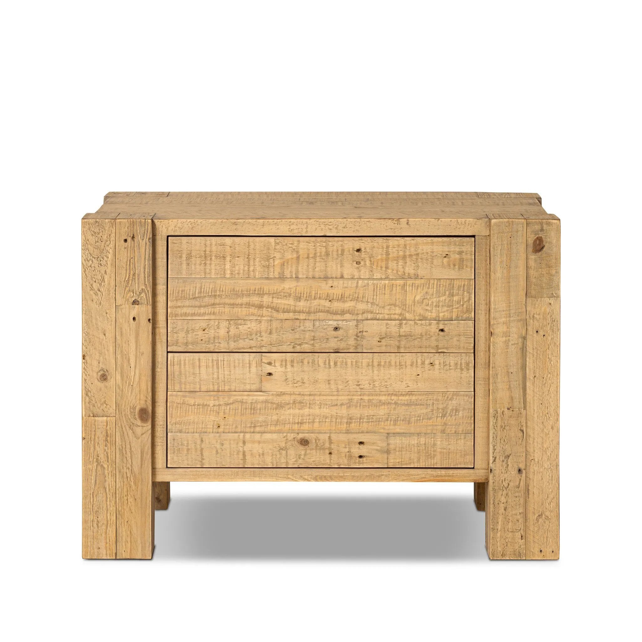 Beauty in simplicity. A clean cube of blonde-finished pine can be styled into a wide range of styles and spaces Amethyst Home provides interior design, new home construction design consulting, vintage area rugs, and lighting in the Alpharetta metro area.