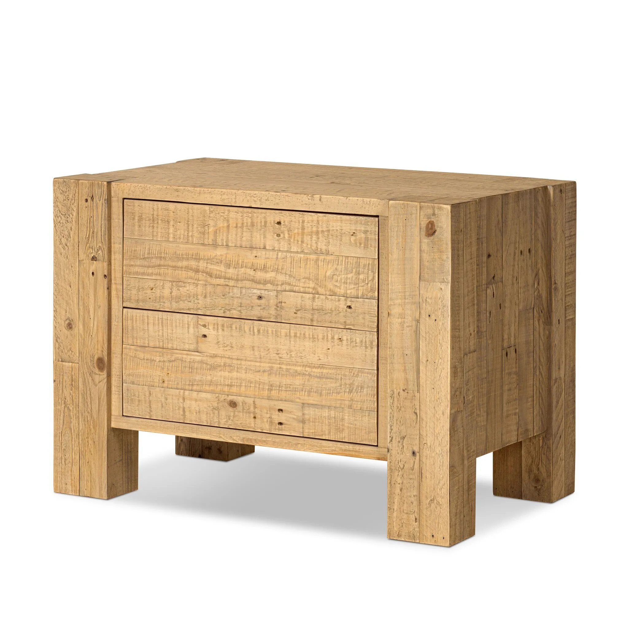 Beauty in simplicity. A clean cube of blonde-finished pine can be styled into a wide range of styles and spaces Amethyst Home provides interior design, new home construction design consulting, vintage area rugs, and lighting in the Tampa metro area.