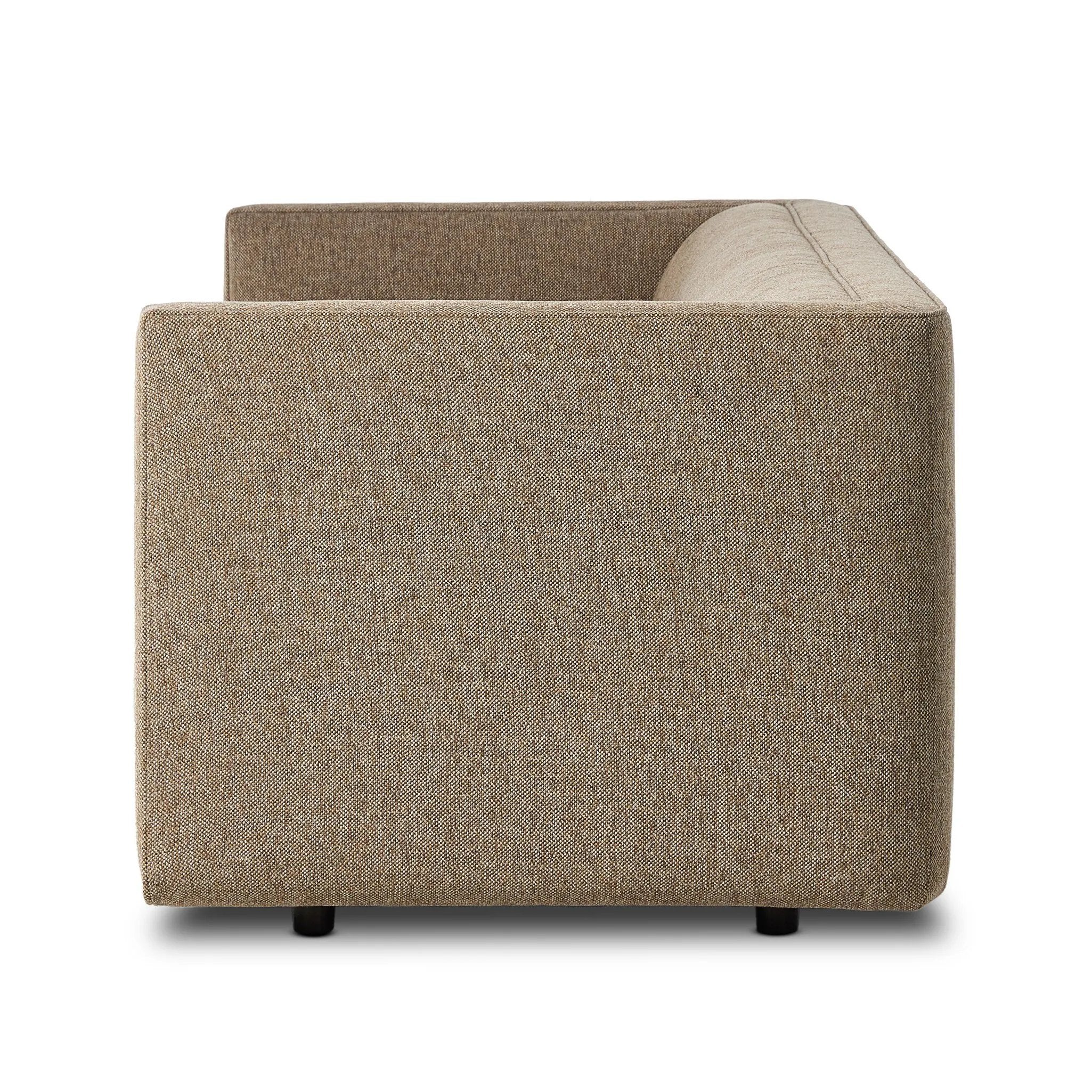 Featuring Phillip Delta Tweed Sofa by Four Hands at Amethyst Home. This Phillip Delta Tweed Sofa provides comfort and style in one piece. Crafted with high-quality materials and designed with ergonomic support in mind, this sofa is perfect for relaxing or entertaining. Its classic tweed fabric adds a touch of sophistication to any living space.
Overall Dim. Amethyst Home provides interior design, new home construction design consulting, vintage area rugs, and lighting in the Des Moines metro area.