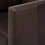 Featuring Phillip Heirloom Cigar Swivel Chair by Four Hands at Amethyst Home. Experience ultimate comfort and versatility with our Phillip Heirloom Cigar Swivel Chair. With its smooth swivel mechanism, you can easily pivot to your desired position. 
Overall Dimensions: 36.0" L x 33.5 " W x 28.0" H
Materials: Top Grain Leather, Pine Plywood, Solid PineWeight:. Amethyst Home provides interior design, new home construction design consulting, vintage area rugs, and lighting in the Monterey metro area.