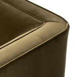 Featuring Phillip Left Arm Facing 2-Piece Sectional by Four Hands at Amethyst Home. A clean, angular sectional in an eye-catching color. Upholstered in an olive cotton blend, with blind stitching along the seat and back cushions. The slight pronounced seat cushion creates an illusion of being loose, but is actually a fixed cushion with expert tailoring. A p. Amethyst Home provides interior design, new home construction design consulting, vintage area rugs, and lighting in the Nashville metro area.