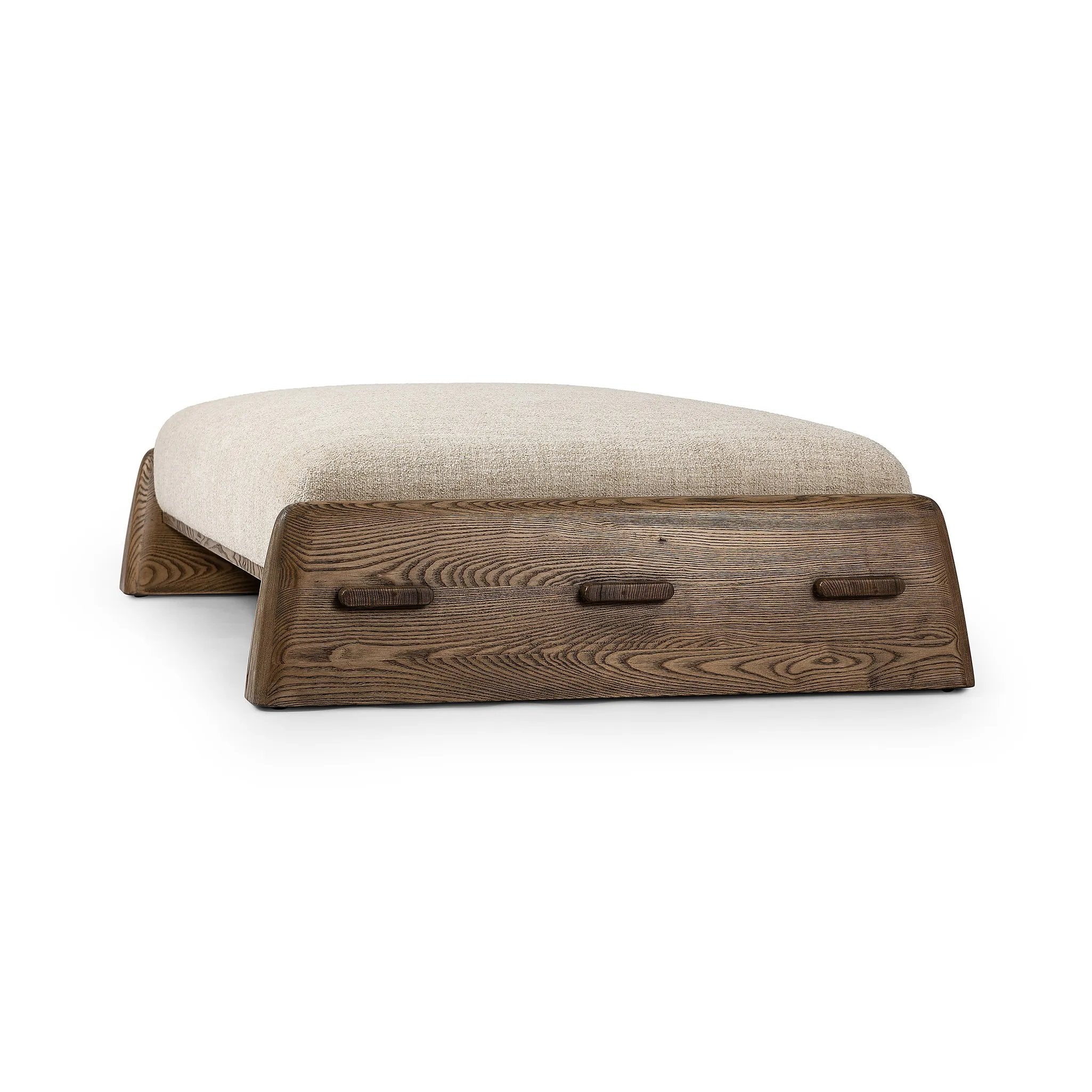 Featuring Pietro Yuma Cream Cocktail Ottoman by Four Hands at Amethyst Home. Place this round ottoman just about anywhere for a subtle retro vibe. Upholstered in a faux Mongolian shearling with a high pile fur. Parawood legs are wirebrushed for a warm, vintage feel.Overall Dimensions: 69.50"w x 40.00"d x 15.00"hWeight : 81.02 lbsMaterials: 96% Polyester, 4. Amethyst Home provides interior design, new home construction design consulting, vintage area rugs, and lighting in the Alpharetta metro area.