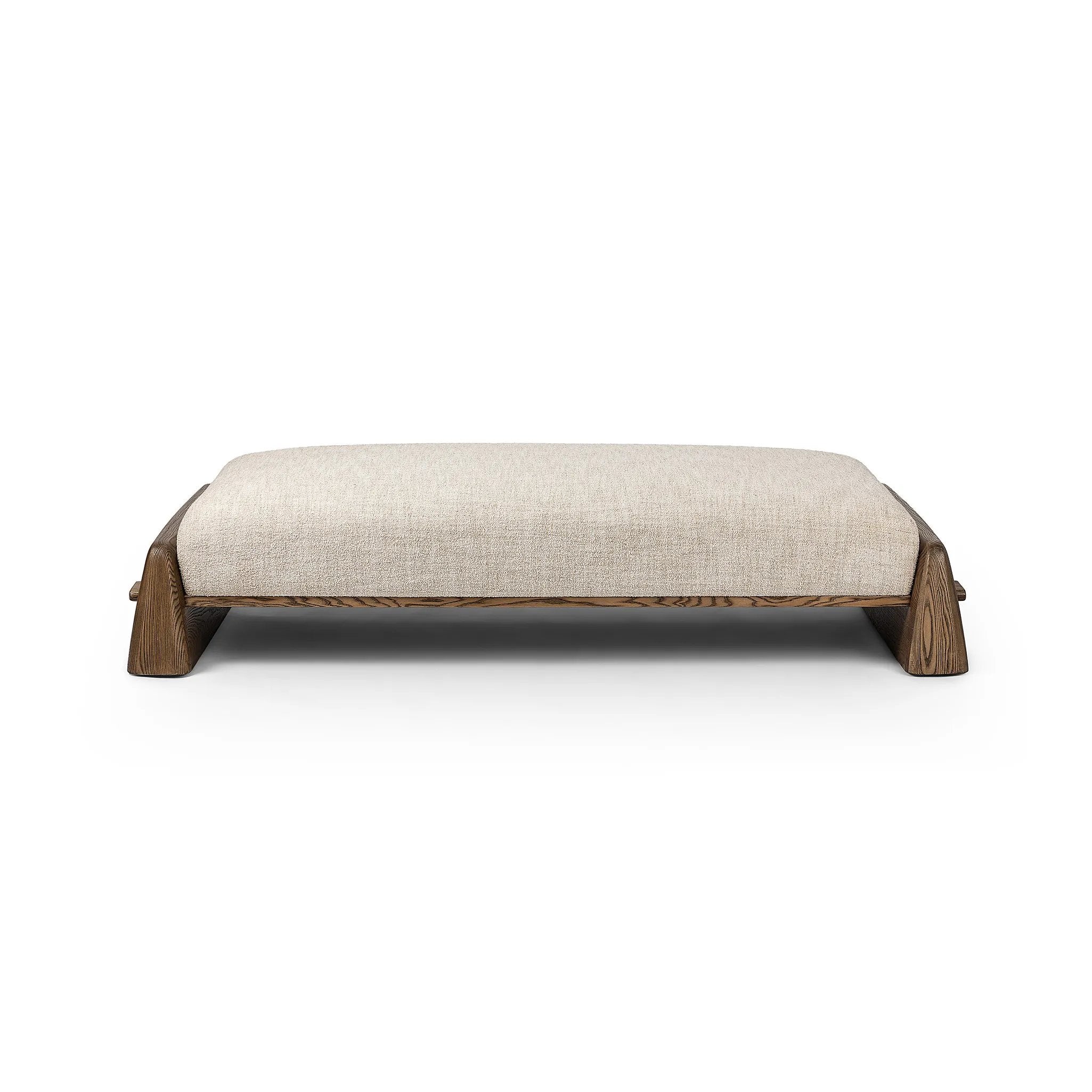 Featuring Pietro Yuma Cream Cocktail Ottoman by Four Hands at Amethyst Home. Place this round ottoman just about anywhere for a subtle retro vibe. Upholstered in a faux Mongolian shearling with a high pile fur. Parawood legs are wirebrushed for a warm, vintage feel.Overall Dimensions: 69.50"w x 40.00"d x 15.00"hWeight : 81.02 lbsMaterials: 96% Polyester, 4% . Amethyst Home provides interior design, new home construction design consulting, vintage area rugs, and lighting in the Monterey metro area.