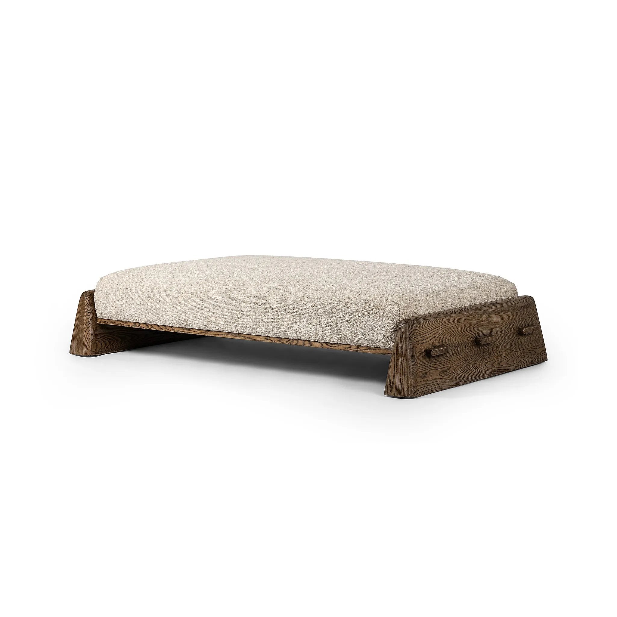 Featuring Pietro Yuma Cream Cocktail Ottoman by Four Hands at Amethyst Home. Place this round ottoman just about anywhere for a subtle retro vibe. Upholstered in a faux Mongolian shearling with a high pile fur. Parawood legs are wirebrushed for a warm, vintage feel.Overall Dimensions: 69.50"w x 40.00"d x 15.00"hWeight : 81.02 lbsMaterials: 96% Polyester, 4% . Amethyst Home provides interior design, new home construction design consulting, vintage area rugs, and lighting in the Portland metro area.