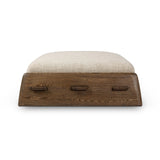 Featuring Pietro Yuma Cream Cocktail Ottoman by Four Hands at Amethyst Home. Place this round ottoman just about anywhere for a subtle retro vibe. Upholstered in a faux Mongolian shearling with a high pile fur. Parawood legs are wirebrushed for a warm, vintage feel.Overall Dimensions: 69.50"w x 40.00"d x 15.00"hWeight : 81.02 lbsMaterials: 96% Polyester, 4%. Amethyst Home provides interior design, new home construction design consulting, vintage area rugs, and lighting in the San Diego metro area.