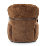 Make a statement with this texture-driven swivel chair. Made from 100% sheared sheepskin. For a unique design detail, black iron arms wrap around the back of the chair and have been hammered for even more texture. A 360-swivel base is inset for a clean look. Amethyst Home provides interior design, new home construction design consulting, vintage area rugs, and lighting in the Monterey metro area.