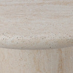 A simple pedestal shape lets the material do the talking on this outdoor dining table. Textured sand concrete resembles natural stone, with lots of natural texture and a beautiful, marble look. Cover or store indoors during inclement weather and when not in use Amethyst Home provides interior design, new home construction design consulting, vintage area rugs, and lighting in the Alpharetta metro area.