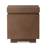 This outdoor propane tank enclosure pairs with fire tables for a clean, seamless look. Made from glass-reinforced concrete, each piece is naturally finished with deep tones of pewter and dark grey. It can act as an end table with its lid on, and has cutouts at the base for hose attachments. Amethyst Home provides interior design, new home construction design consulting, vintage area rugs, and lighting in the Newport Beach metro area.