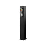 Designed for outdoor fire table use in hospitality spaces. This power column has a built-in timer and emergency stop button, allowing users to safely use fire features while preventing the fire table from being left on for too long. Up to five fire tables may be connected to a single power column. Amethyst Home provides interior design, new home construction design consulting, vintage area rugs, and lighting in the Seattle metro area.