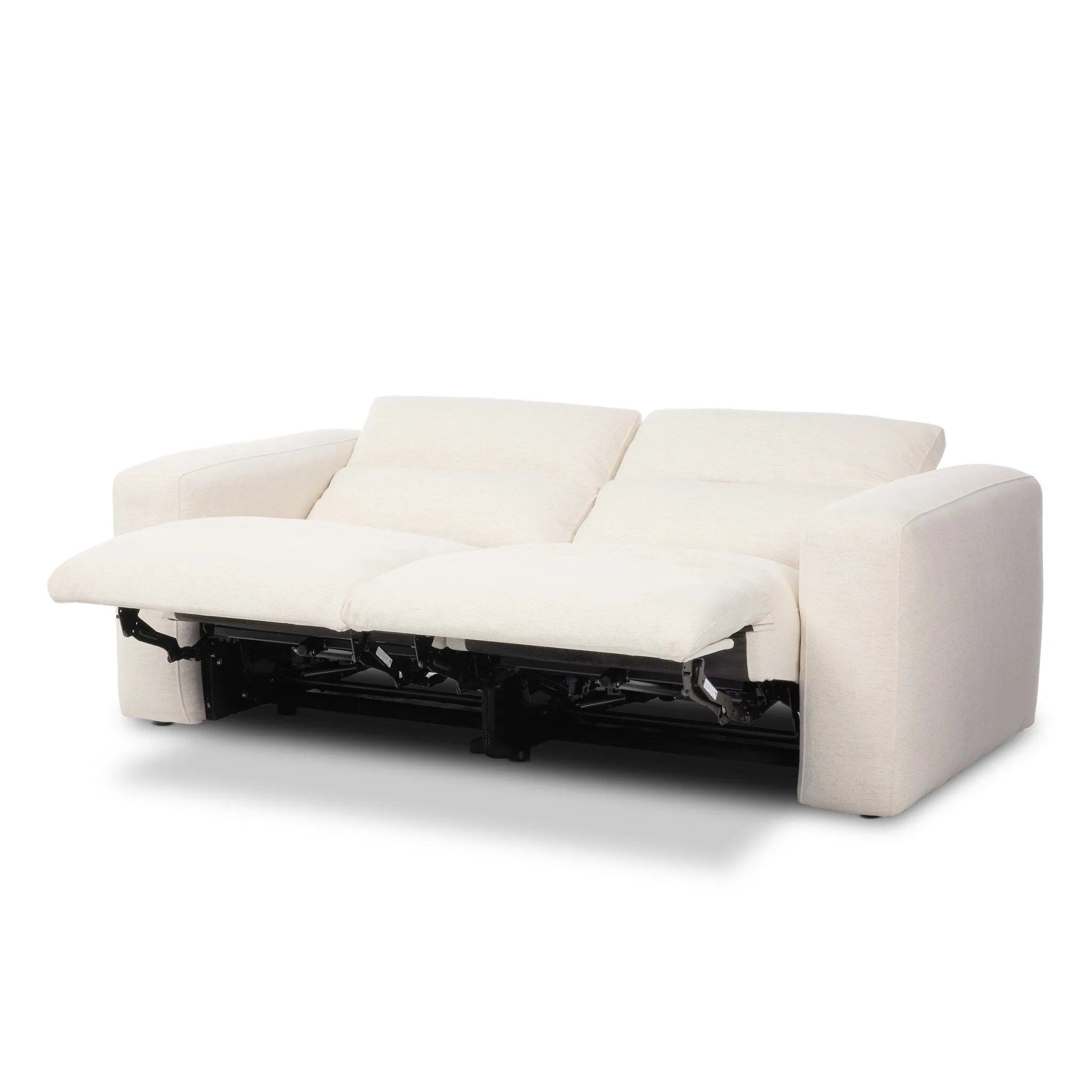 A modern take on the classic recliner. Customize your comfort level with the push of hidden buttons with pieces in our Power Motion collection. Sectional features wide arms with a medium to supportive sit and seat height, plus an adjustable headrest. Zero-clearance design means the sectional can be placed up against a wall. Amethyst Home provides interior design, new home construction design consulting, vintage area rugs, and lighting in the Salt Lake City metro area.
