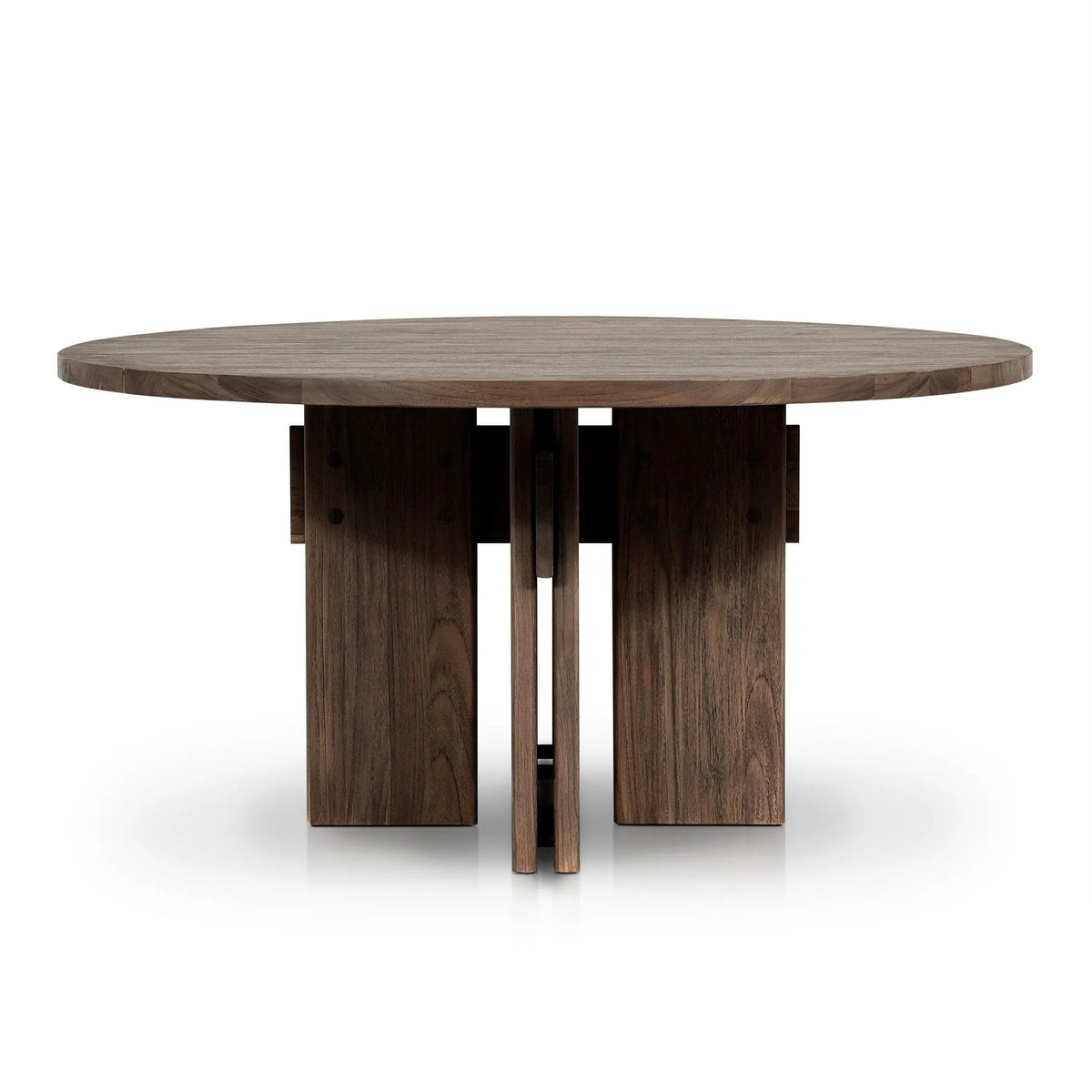 Railay Stained Toasted Brown Round Outdoor Dining Table | shipping 09/29/2025