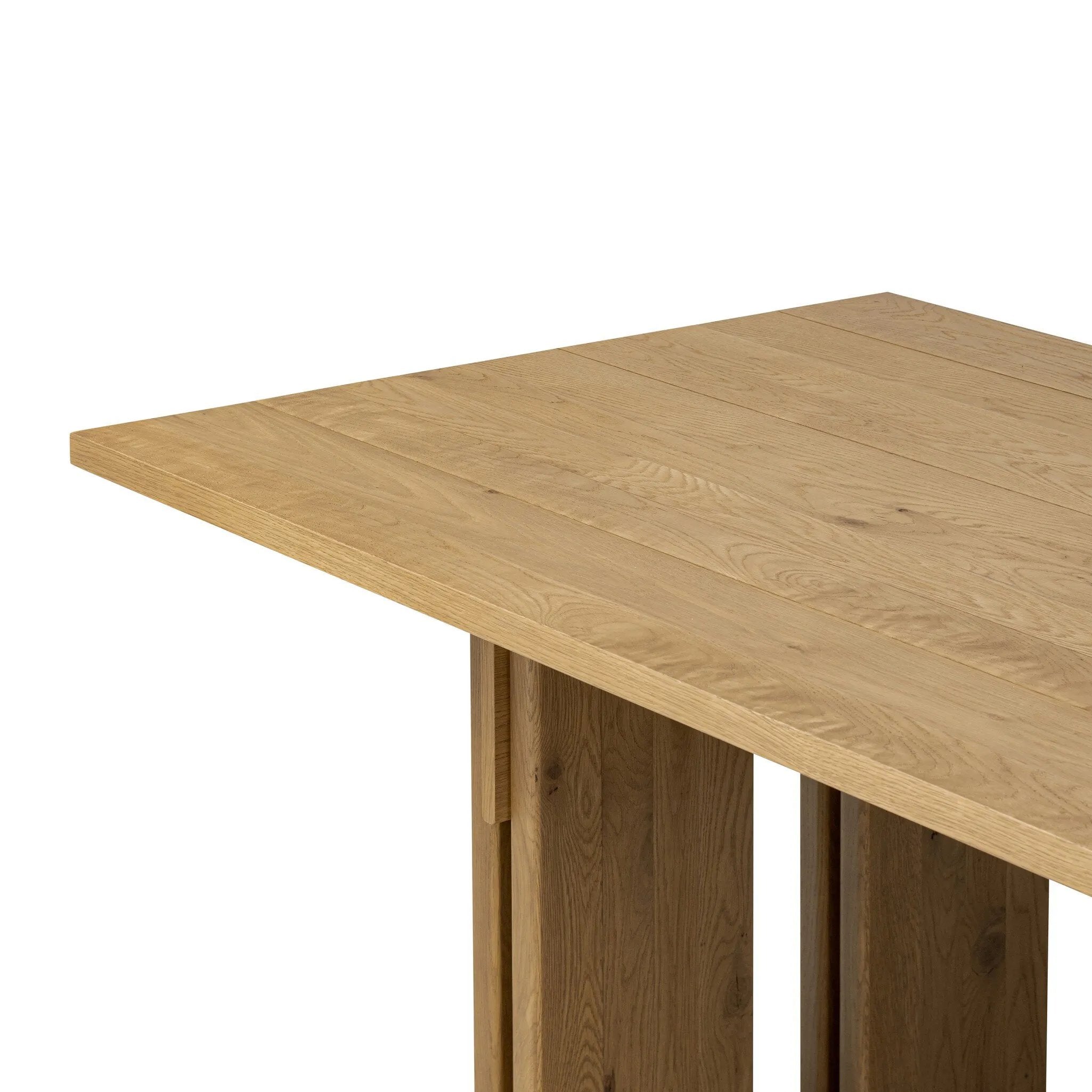 Featuring Railay Dusted Oak Veneer Dining Table by Four Hands at Amethyst Home. A rectangular dining table of light oak veneer features joint and connection for a design-forward look.
Overall Dimensions: 42.0" L x 94.0 " W x 30.0" H
Materials: Thick Oak VeneerWeight: 256.84 lbs. Amethyst Home provides interior design, new home construction design consulting, vintage area rugs, and lighting in the Miami metro area.