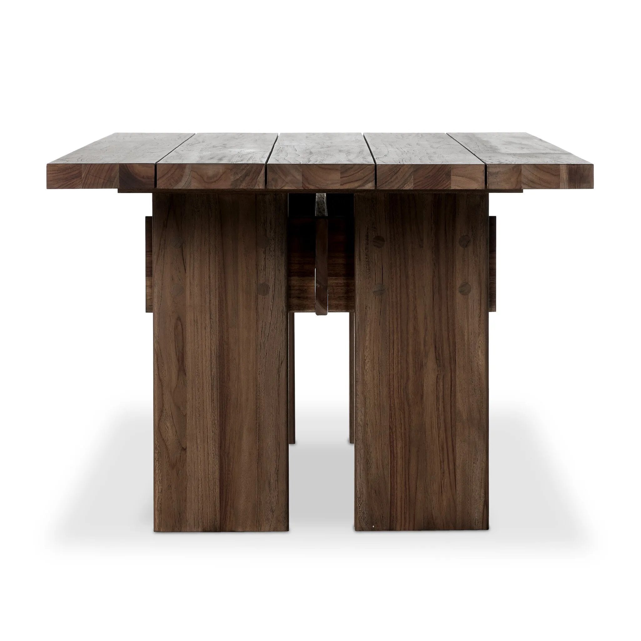 Featuring Railay Stained Toasted Brown Outdoor Dining Table by Four Hands at Amethyst Home. Expertly crafted with durability in mind, the Railay Stained Toasted Brown Outdoor Dining Table offers the perfect blend of style and functionality. With its sturdy design and ample surface space, this dining table is perfect for outdoor gatherings and meals with frien. Amethyst Home provides interior design, new home construction design consulting, vintage area rugs, and lighting in the Seattle metro area.