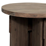 Featuring Railay Stained Toasted Brown Outdoor End Table by Four Hands at Amethyst Home. Introducing the Railay Stained Toasted Brown Outdoor End Table, the perfect complement to your outdoor space. With its durable construction and stylish design, this end table is ready to withstand the elements and provide a functional and beautiful option for your outdo. Amethyst Home provides interior design, new home construction design consulting, vintage area rugs, and lighting in the Park City metro area.