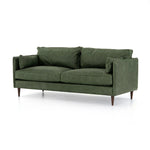 Featuring Reese Eden Sage Sofa by Four Hands at Amethyst Home. Effortlessly on-trend. Two-cushion seating of sage top-grain leather, with knife-edge pillows and welted track arms. Almond-finished legs taper for a modern touch atop mid-century influence.Overall Dimensions: 76.00"w x 35.00"d x 32.75"hWeight : 110.89 lbsMaterials: Top Grain Leather, Poplar . Amethyst Home provides interior design, new home construction design consulting, vintage area rugs, and lighting in the Laguna Beach metro area.