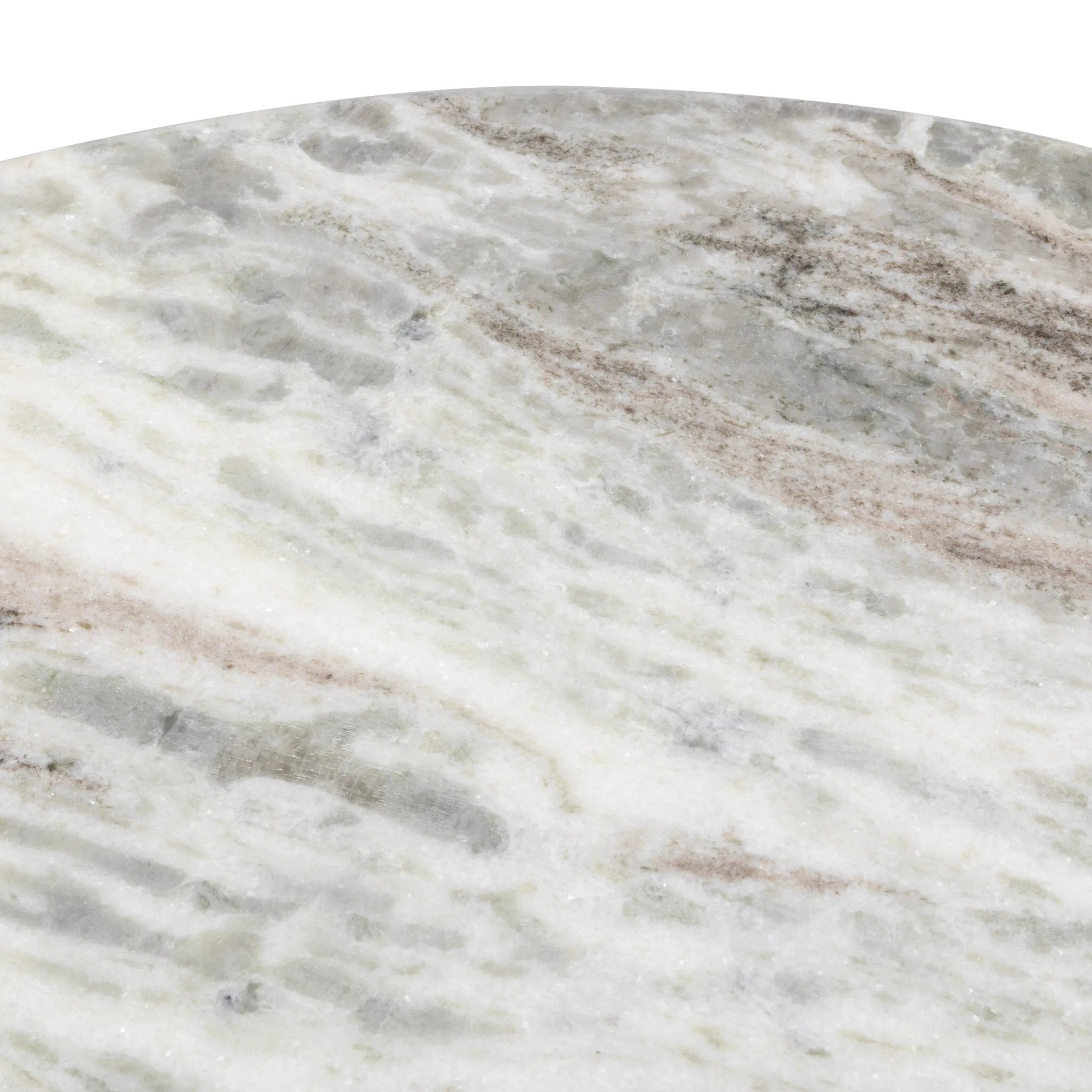A bold, sculptural presence with movement throughout. This solid marble table features a stacked fluted base and bullnose-edged top that combine to let the natural variation of the material take center stage.As fans of clean design at Amethyst, we love the nature inspired Reeves Dining Table - River Grey Marble. Amethyst Home provides interior design, new home construction design consulting, vintage area rugs, and lighting in the Winter Garden metro area.