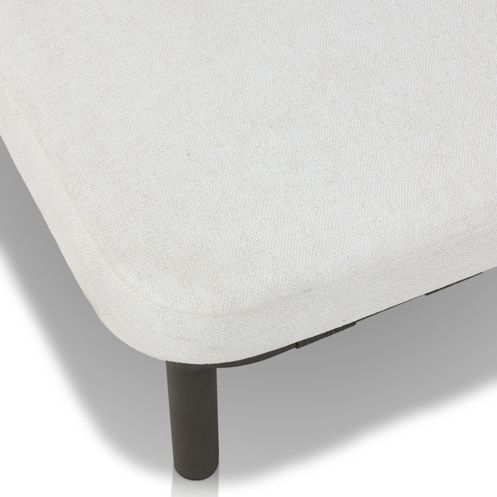 A campaign-inspired outdoor chaise transforms any space into your personal retreat. Monochromatic strap detailing wraps a sleek, minimalist frame, with a linen-like cushion upholstered in high-performance Italian fabric. Designed to elevate your outdoor space with a resort-like ease. Amethyst Home provides interior design, new home construction design consulting, vintage area rugs, and lighting in the Laguna Beach metro area.