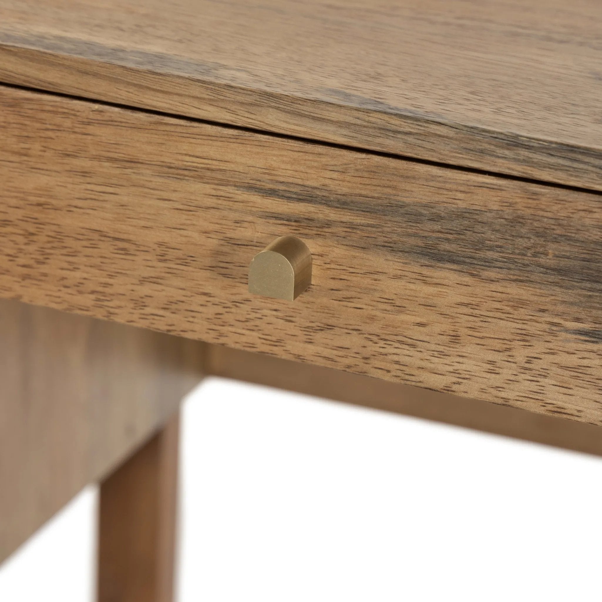 Featuring Reza Smoked Honey Desk by Four Hands at Amethyst Home. Midcentury meets Shaker. Made from solid acacia and finished in a light, smoked honey, with an arched cradle base. Vary-sized drawers bring generous storage space to the home office.Overall Dimensions: 70.00"w x 32.00"d x 30.25"hWeight : 194.12 lbsMaterials: Solid Parawood, Solid Acacia, Brass. Amethyst Home provides interior design, new home construction design consulting, vintage area rugs, and lighting in the Houston metro area.