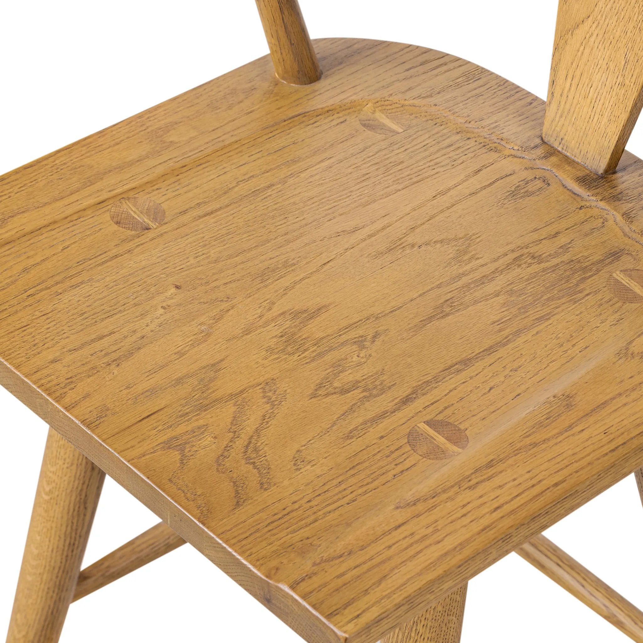 Featuring Ripley Sandy Oak Bar + Counter Stool by Four Hands at Amethyst Home. A fresh, bar-style take on mid-century Windsor seating, featuring a bowed, sculptural silhouette and soft black finish to highlight the natural grain of weathered oak.Bar StoolOverall Dimensions: 20.50"w x 20.50"d x 42.50"hWeight: 17.64 lbsCounter StoolOverall Dimensions: 20.50". Amethyst Home provides interior design, new home construction design consulting, vintage area rugs, and lighting in the Alpharetta metro area.