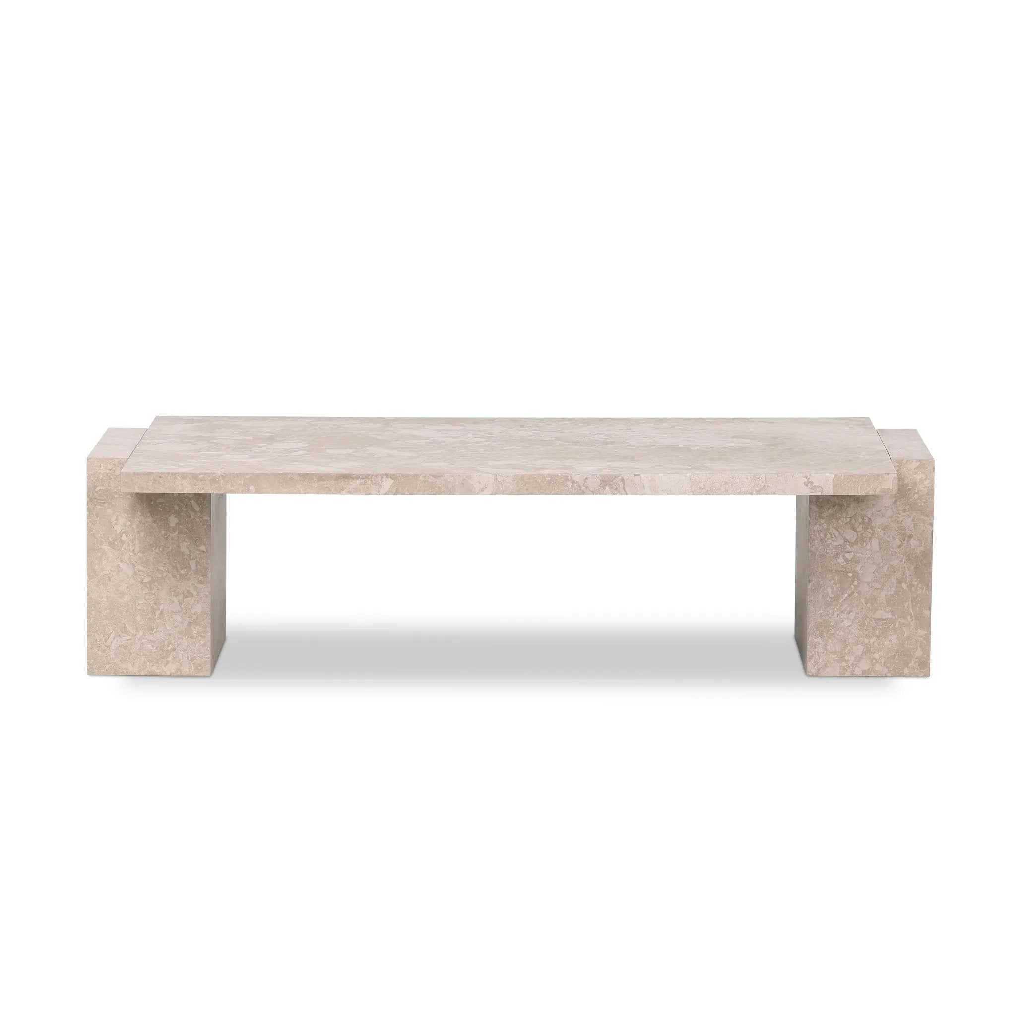 Featuring Romano Lunar Marble Coffee Table by Four Hands at Amethyst Home. Solid marble sheets are laminated to create cubed cradle bases for a thick-cut tabletop. Heavy veining and natural swirls speak to the nature of marble, with each piece being entirely unique.Overall Dimensions: 61.00"w x 31.00"d x 16.00"hWeight : 274.52 lbsMaterials: Solid Marble. Amethyst Home provides interior design, new home construction design consulting, vintage area rugs, and lighting in the Nashville metro area.