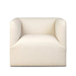 Designed with a shelter-style silhouette, this swivel chair wraps around for a seamless sit. The showstopping wood fluting adds textural contrast and organic appeal to the 360-degree swivel.As fans of clean aesthetics at Amethyst, we love the nature inspired Rory Swivel Chair - Laughlin Bone. Amethyst Home provides interior design, new home construction design consulting, vintage area rugs, and lighting in the Laguna Beach metro area.