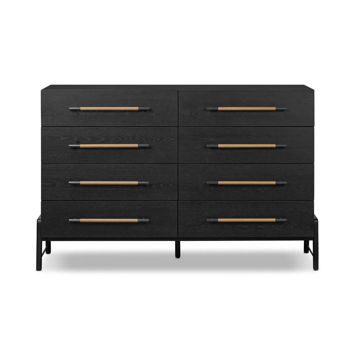 Rosedale Ebony Oak Veneer 8 Drawer Dresser | ready to ship!