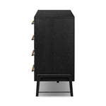 Featuring Rosedale Ebony Oak Veneer 8 Drawer Dresser by Four Hands at Amethyst Home. Introducing the Rosedale Ebony Oak Veneer 8 Drawer Dresser - the epitome of luxury and sophistication. With its sleek ebony oak veneer finish and 8 spacious drawers, this dresser is the perfect addition to any elegant bedroom. Organize your clothes and elevate your decor with t. Amethyst Home provides interior design, new home construction design consulting, vintage area rugs, and lighting in the Omaha metro area.