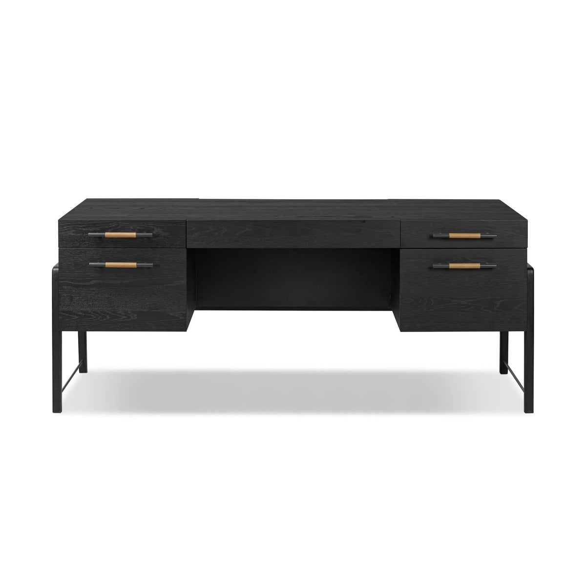 Rosedale Ebony Oak Executive Desk | ready to ship!