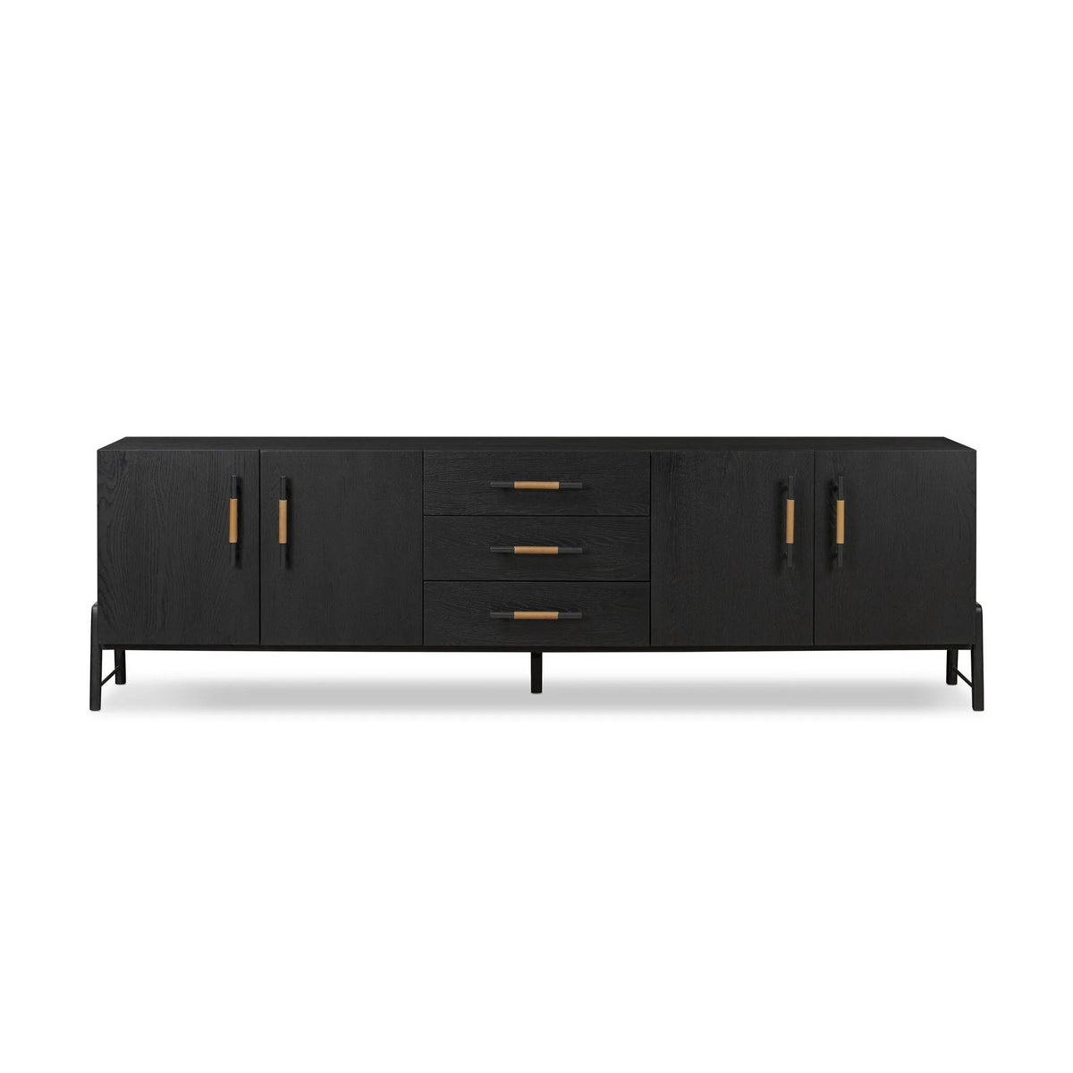 Rosedale Ebony Oak Veneer Media Console | shipping 10/15/2025
