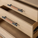 Featuring Rosedale Yucca Oak Veneer Media Console by Four Hands at Amethyst Home. Introducing the Rosedale Yucca Oak Veneer Media Console - the perfect addition to your home entertainment setup. With its sleek design and durable oak veneer, this media console is the ideal choice for organizing your media devices and displaying them with style.
Overall Dimensio. Amethyst Home provides interior design, new home construction design consulting, vintage area rugs, and lighting in the Boston metro area.