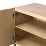 Featuring Rosedale Yucca Oak Veneer Media Console by Four Hands at Amethyst Home. Introducing the Rosedale Yucca Oak Veneer Media Console - the perfect addition to your home entertainment setup. With its sleek design and durable oak veneer, this media console is the ideal choice for organizing your media devices and displaying them with style.
Overall Dimens. Amethyst Home provides interior design, new home construction design consulting, vintage area rugs, and lighting in the Monterey metro area.