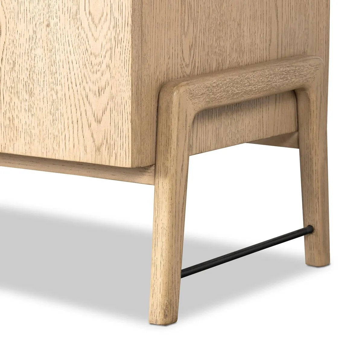 Featuring Rosedale Yucca Oak Veneer Media Console by Four Hands at Amethyst Home. Introducing the Rosedale Yucca Oak Veneer Media Console - the perfect addition to your home entertainment setup. With its sleek design and durable oak veneer, this media console is the ideal choice for organizing your media devices and displaying them with style.
Overall Dimen. Amethyst Home provides interior design, new home construction design consulting, vintage area rugs, and lighting in the San Diego metro area.