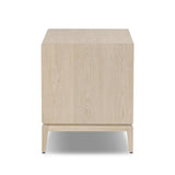 Elevate your bedside storage with a nightstand of light, natural oak. A smooth top pairs with three drawer fronts of woven paper cord for a clean, Scandinavian-inspired look that will work into your bedroom collection beautifully Amethyst Home provides interior design, new home construction design consulting, vintage area rugs, and lighting in the Tampa metro area.