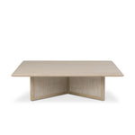 Featuring Rosenell Natural Oak Veneer Square Coffee Table by Four Hands at Amethyst Home. Anchor your living space with a squared coffee table of light, natural oak. A smooth top pairs with a panel-style base of woven paper cord for a clean, Scandinavian-inspired look that will work into your collection beautifully. Overall Dimensions: 55.00"w x 55.00"d x 15.0. Amethyst Home provides interior design, new home construction design consulting, vintage area rugs, and lighting in the Dallas metro area.