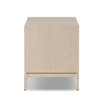 Elevate your bedside storage with a nightstand of light, natural oak. A smooth top pairs with a single drawer front of woven paper cord for a clean, Scandinavian-inspired look that will work into your bedroom collection beautifully Amethyst Home provides interior design, new home construction design consulting, vintage area rugs, and lighting in the Des Moines metro area.