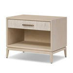 Elevate your bedside storage with a nightstand of light, natural oak. A smooth top pairs with a single drawer front of woven paper cord for a clean, Scandinavian-inspired look that will work into your bedroom collection beautifully Amethyst Home provides interior design, new home construction design consulting, vintage area rugs, and lighting in the Winter Garden metro area.