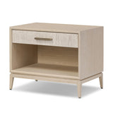 Elevate your bedside storage with a nightstand of light, natural oak. A smooth top pairs with a single drawer front of woven paper cord for a clean, Scandinavian-inspired look that will work into your bedroom collection beautifully Amethyst Home provides interior design, new home construction design consulting, vintage area rugs, and lighting in the Winter Garden metro area.