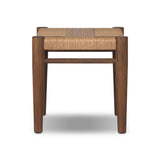 Mixed materials elevate this outdoor stool. Alternating weave patterns add texture and visual interest, contrasting with FSC®-certified teak framing. Cover or store indoors during inclement weather and when not in use.As lovers of wabi sabi aesthetics at Amethyst, we love the nature inspired Rothler Outdoor Accent Stool - Textured Sand. Amethyst Home provides interior design, new home construction design consulting, vintage area rugs, and lighting in the Charlotte metro area.