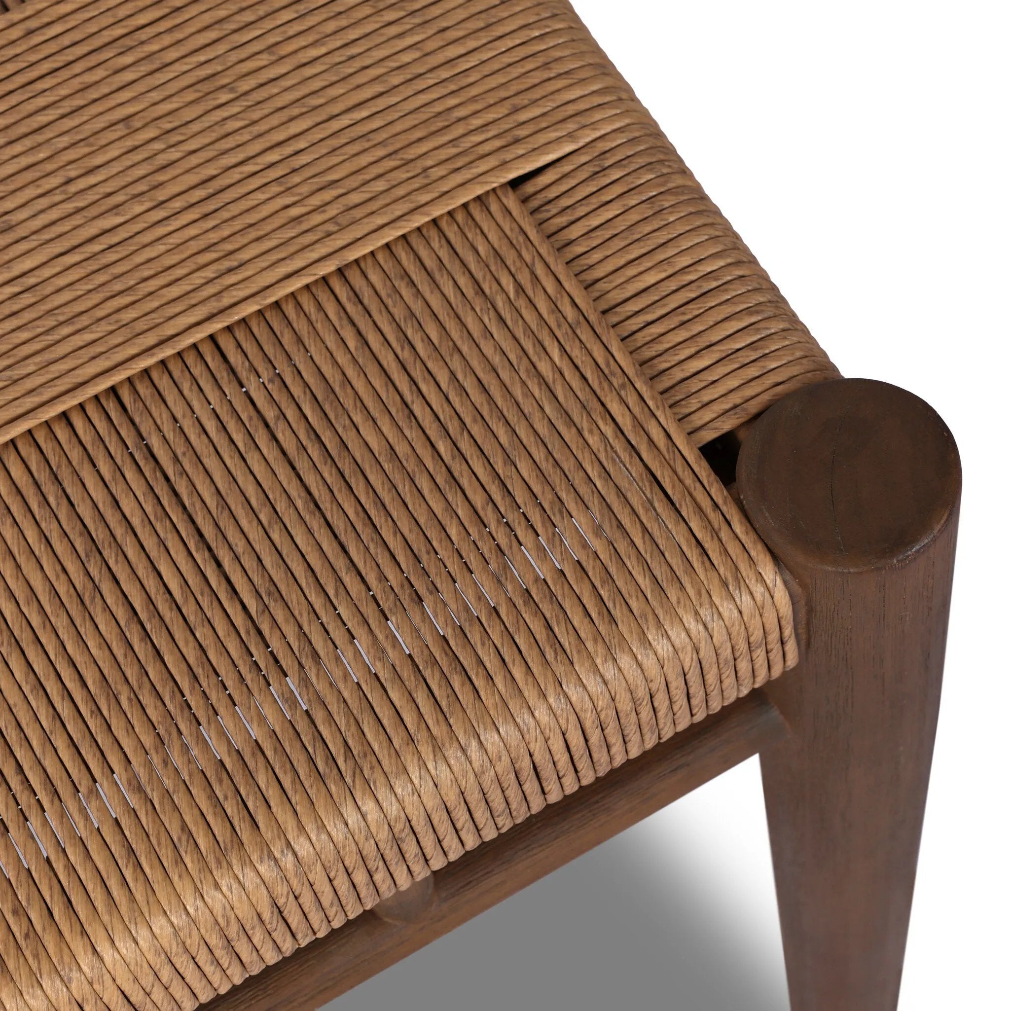 Mixed materials elevate this outdoor stool. Alternating weave patterns add texture and visual interest, contrasting with FSC®-certified teak framing. Cover or store indoors during inclement weather and when not in use.As lovers of wabi sabi aesthetics at Amethyst, we love the nature inspired Rothler Outdoor Accent Stool - Textured Sand. Amethyst Home provides interior design, new home construction design consulting, vintage area rugs, and lighting in the Salt Lake City metro area.