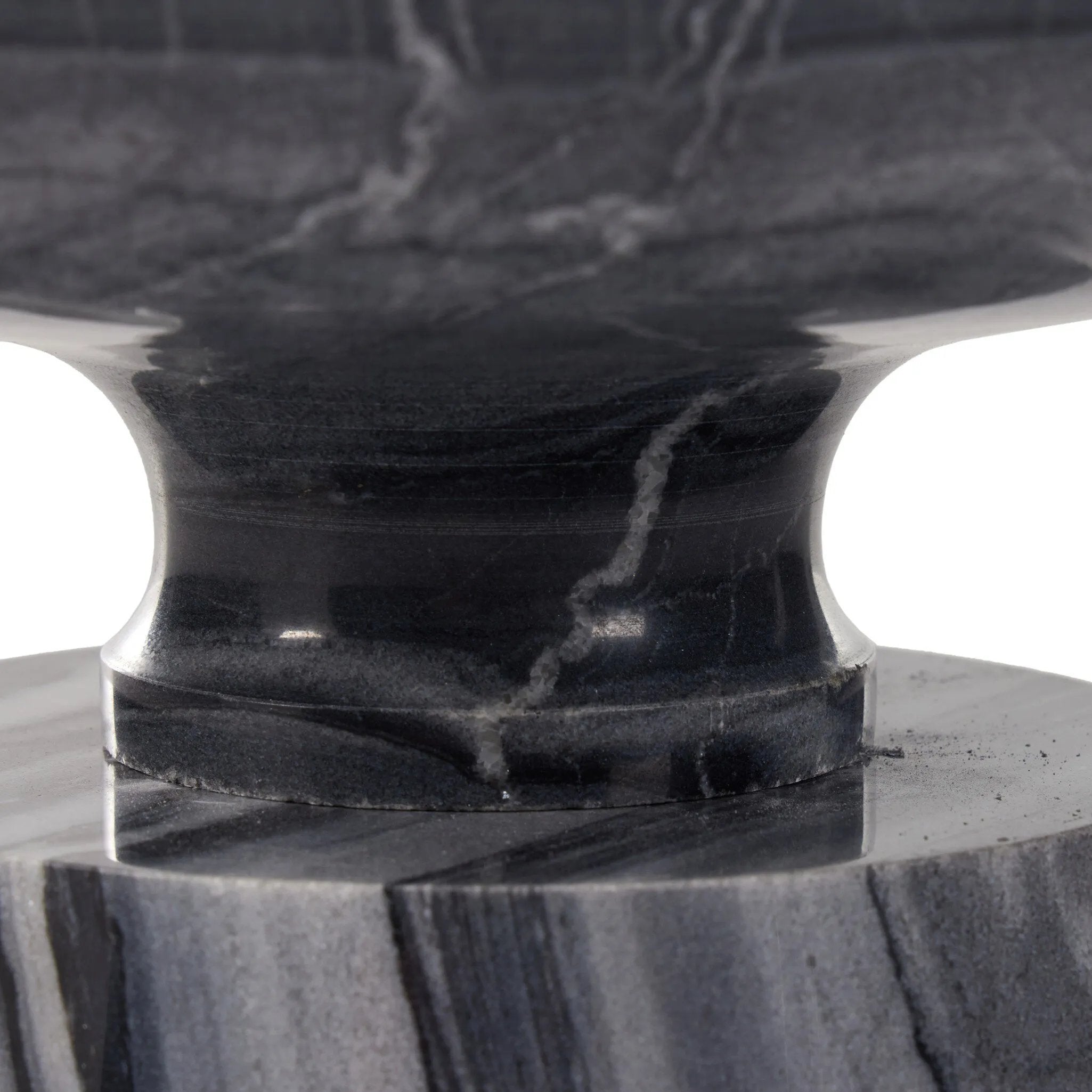 Featuring Rowe Ebony Marble End Table by Four Hands at Amethyst Home. Precise curves add up to modern presence. Bold ebony marble is carved from a single piece of stone and turned on a lathe to form the curves and angles of this end table.Overall Dimensions: 14"W x 14"L x 17.50"H
Collection: MarlowColors: Ebony Marble SolidMaterials: Solid Marble Weight:. Amethyst Home provides interior design, new home construction design consulting, vintage area rugs, and lighting in the Laguna Beach metro area.