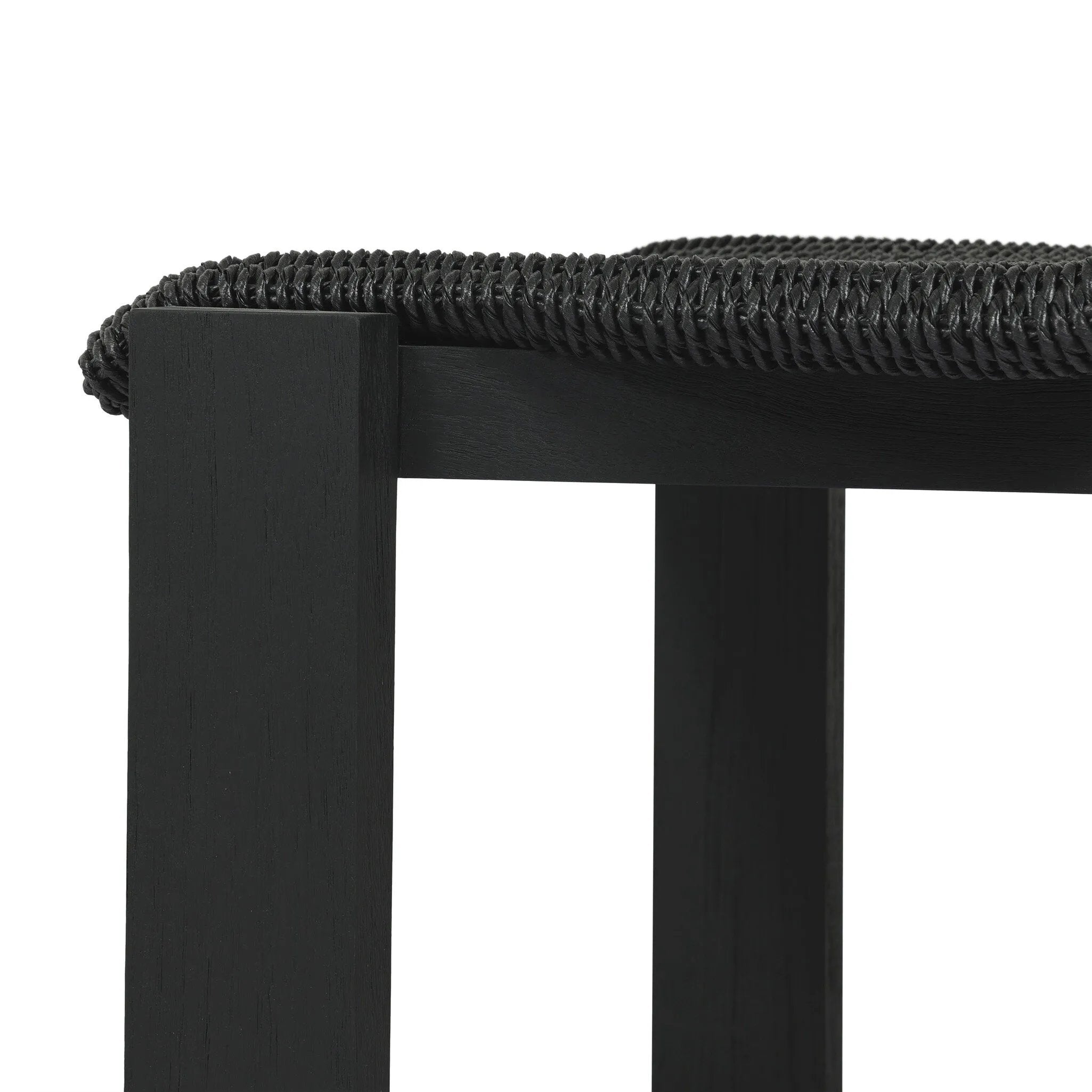 Featuring Roxy Faux Black Hyacinth Outdoor Dining Chair by Four Hands at Amethyst Home. Expertly crafted for outdoor use, the Roxy Faux Black Hyacinth Dining Chair combines style and functionality. Its durable construction makes it perfect for outdoor dining, while its elegant design adds a touch of sophistication to any space. Get ready to elevate your outdoo. Amethyst Home provides interior design, new home construction design consulting, vintage area rugs, and lighting in the Austin metro area.