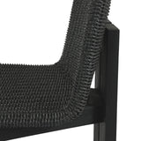 Featuring Roxy Faux Black Hyacinth Outdoor Dining Chair by Four Hands at Amethyst Home. Expertly crafted for outdoor use, the Roxy Faux Black Hyacinth Dining Chair combines style and functionality. Its durable construction makes it perfect for outdoor dining, while its elegant design adds a touch of sophistication to any space. Get ready to elevate your outdoor. Amethyst Home provides interior design, new home construction design consulting, vintage area rugs, and lighting in the Miami metro area.
