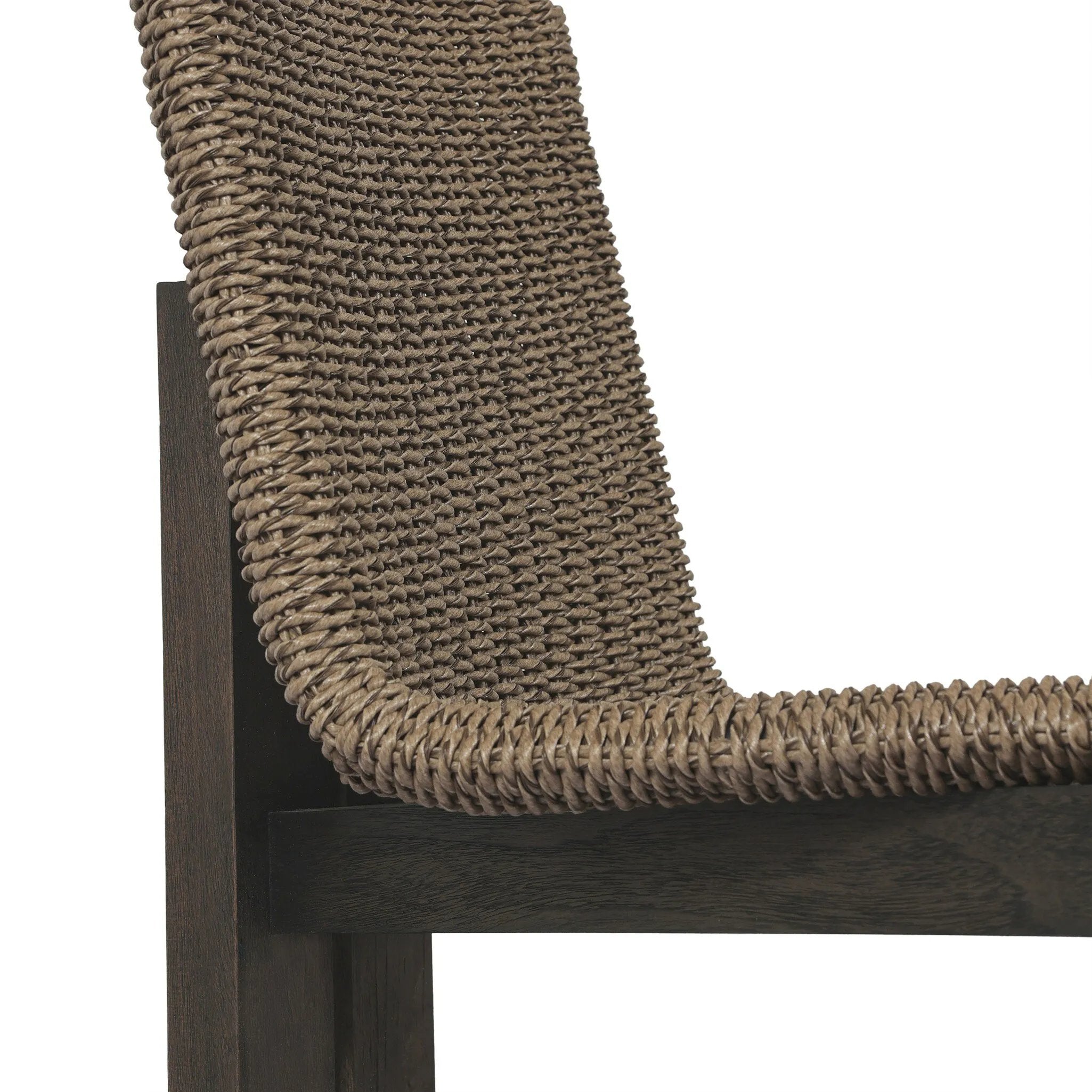 Featuring Roxy Faux Dark Hyacinth Outdoor Dining Chair by Four Hands at Amethyst Home. This Roxy Faux Dark Hyacinth Outdoor Dining Chair is the perfect addition to any outdoor dining space. With its durable design and comfortable seating, you can enjoy meals in style and comfort for years to come. Made with high-quality materials, this dining chair offers both. Amethyst Home provides interior design, new home construction design consulting, vintage area rugs, and lighting in the Austin metro area.