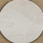 Style this versatile end table virtually anywhere, thanks to its light finish and smaller scale. Made from natural mango with an inset circle of cream-colored marble on top.As enthusiasts of luxe aesthetics at Amethyst, we love the warm modern inspired Rumi End Table. Amethyst Home provides interior design, new home construction design consulting, vintage area rugs, and lighting in the Los Angeles metro area.
