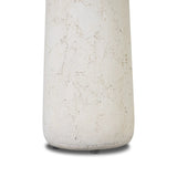 A play in proportion, simple shaping puts the focus on the texture of cast concrete. Three pedestal legs anchor the bullnose-edge top of this outdoor dining table. Cover or store indoors when not in use or during inclement weather Amethyst Home provides interior design, new home construction design consulting, vintage area rugs, and lighting in the Washington metro area.