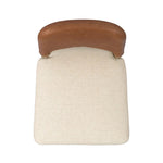 The classic material mix look you want in your dining space. Butterscotch top-grain leather with a subtle vintage look pairs with a neutral performance fabric-upholstered seat. Tapered legs and an armless silhouette look timelessly chic. Amethyst Home provides interior design, new home construction design consulting, vintage area rugs, and lighting in the Newport Beach metro area.