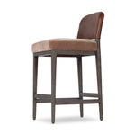 A moody, mixed material stool that stands out. A velvety, wool-blend seat and top-grain leather, seat back are framed by solid ash. Perfectly sized for the counter.As fans of organic modern aesthetics at Amethyst, we love the designer inspired Ryver Stool. Amethyst Home provides interior design, new home construction design consulting, vintage area rugs, and lighting in the Seattle metro area.